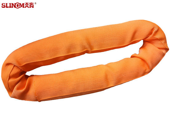 Mềm Orange 20 tấn Polyester Slings Endless, mắt để mắt Duplex nâng cáp treo