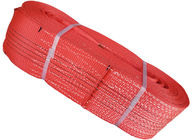 Red Color Flat Polyester Woven Webbing Sling / Polyester Sling Belt TSWB05-7