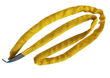Mua 100% Polyester Spanset Round Slings Đôi mắt phẳng Hình dạng màu vàng Chứng nhận ISO online manufacture