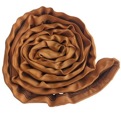 Mua 6T Brown Polyester Lifting Sling, Endless Style Industrial Lifting Slings Round Sling, Công suất cao Độ bền kéo cực kỳ cao sản xuất trực tuyến