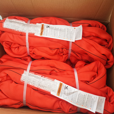 Mua OEM Heavy Duty Polyester Vòng tròn vô tận Sling màu đỏ dọc 7 tấn online manufacture