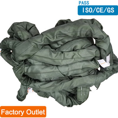 Mua Công dụng nặng Olive Polyester Round Sling Jacket Twill Weave Xây dựng dọc 68000 LBS online manufacture