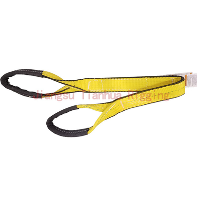 Mua Sling Web Polyester màu vàng có một sọc xanh lam ở giữa ống vải, 9800 # / inch 2Ply, Mắt xoắn mỗi đầu online manufacture